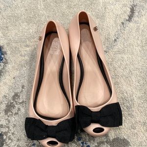 Pink and black Melissa shoes